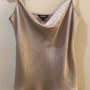 Express Women's Beige Satin Top